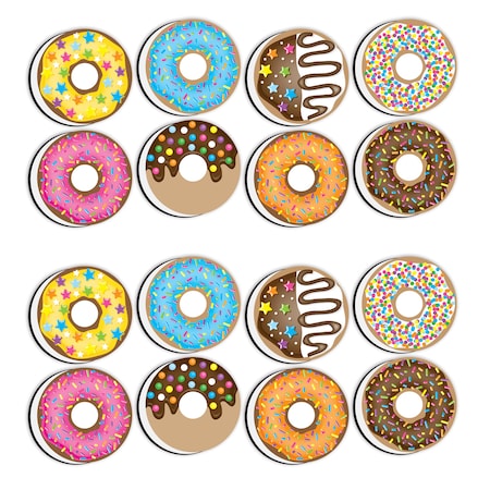 Ashley Productions Non-Magnetic Mini Whiteboard Erasers, DonutFetti, PK16 78009